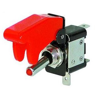 Kippschalter,Kill-Switch,Schutzkappe LED, 12V/35A rot