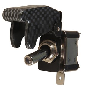 Kippschalter,Kill-Switch,Schutzkappe LED, 12V/35A,carbon