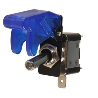 Kippschalter,Kill-Switch,Schutzkappe LED, 12V/35A,blau transparent