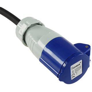 CEE Adapter 230 V/16 A Schuko-Stecker auf CEE-Steckdose, IP44