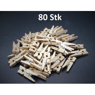 Mini Wscheklammern 80 Stk gold