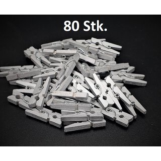 Mini Wscheklammern Silber 80 Stk