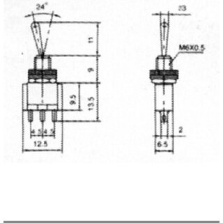 Micro Miniatur-Kippschalter,3-polig,1xUM,2 Stellungen EIN/EIN  5A 125V