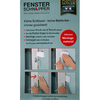 Fenstersicherung Fenster Schnapper Einbruchschutz Diebstahlschutz Fensterschloss