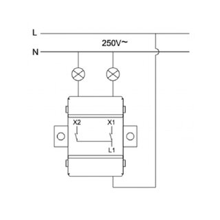 Doppelschalter Doppel Lichtschalter Glas Rahmen Serien-Schalter 2-fach 250V~/10A Programm Flair wei