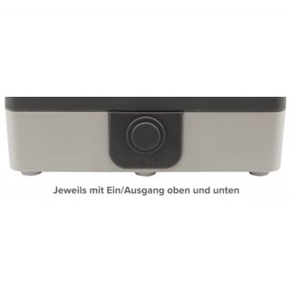 Feuchtraum Doppel-Steckdose 250V~/16A, IP44, AP, grau