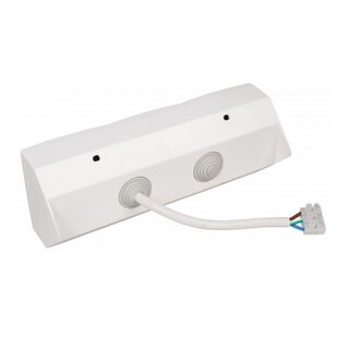 Steckdosenblock Steckerleiste Flair Aufbau, weiß, 3-fach Schutzkontakt + USB