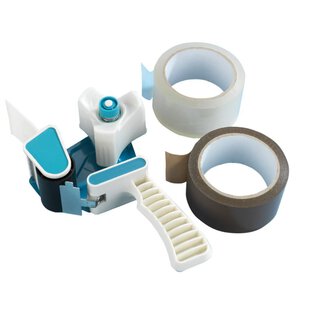 3er Set WENKO Klebeband Abroller 88493500 + 2x Packband 50mm