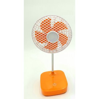 Mobiler Ventilator Tischventilator, 12,5 cm,Batteriebetrieben orange