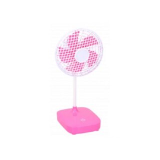 Mobiler Ventilator Tischventilator, 12,5 cm,Batteriebetrieben rosa